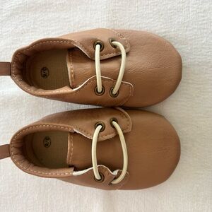 Sweet n Swag Brown Leather Kids Shoes